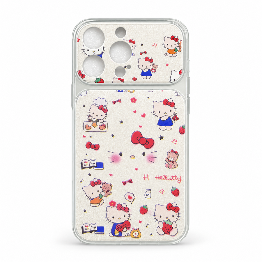 WHITE LILLY CAT phone case